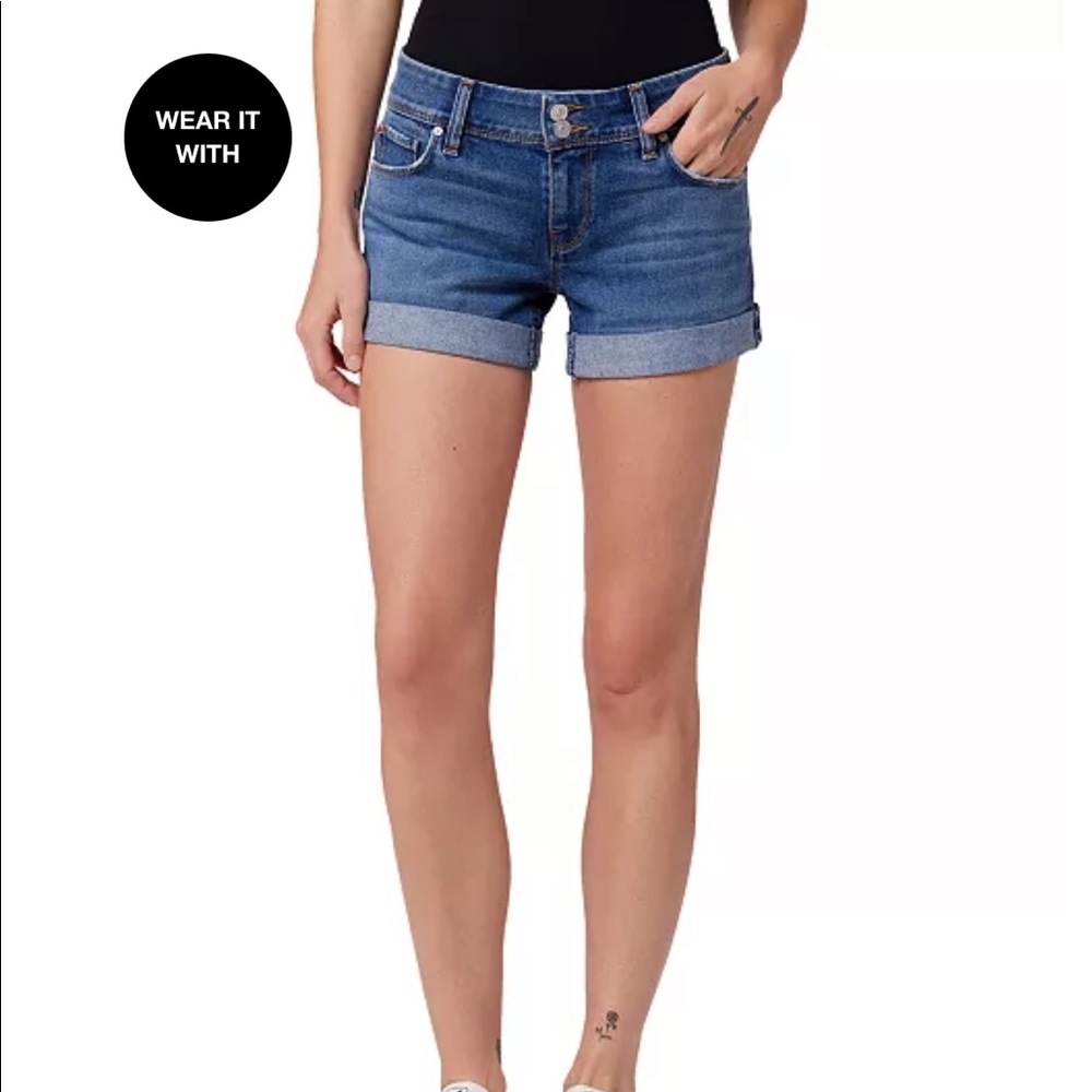 💋Hudson Women's Croxley Mid-Rise Denim Shorts Size 25